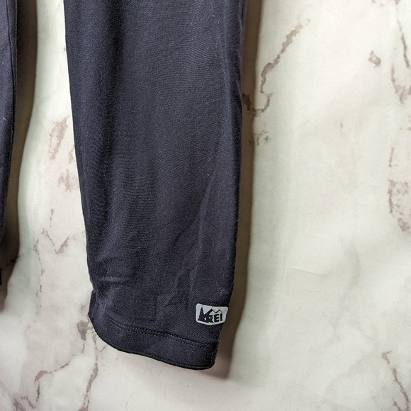 REI Legging Men Size Large Black Zip Leg Baselayer Running - Picture 4 of 11